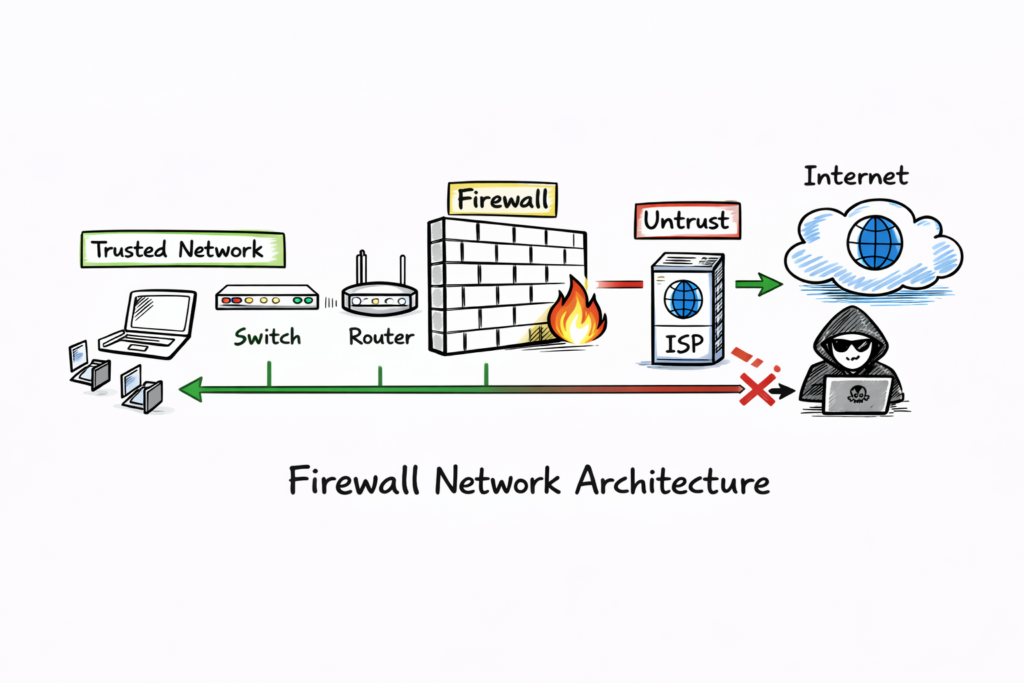 firewall-network-architecture-trust-untrust