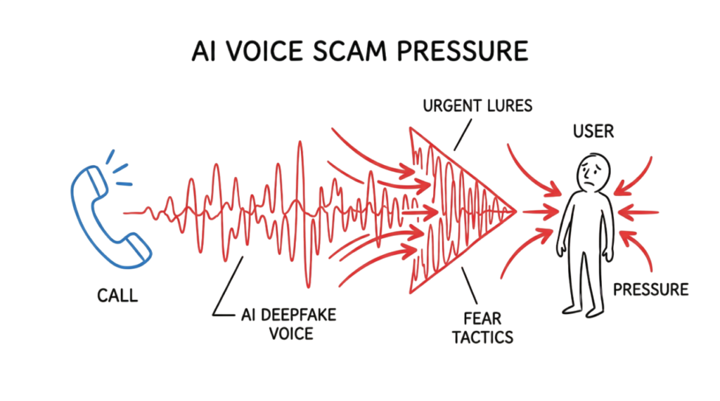 vishing attack example using AI voice phishing techniques